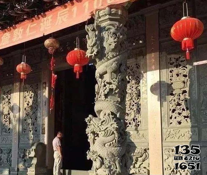 龍柱雕塑-寺廟景觀大理石龍柱石雕 龍柱雕塑-寺廟景觀大理石龍柱石雕高清圖片