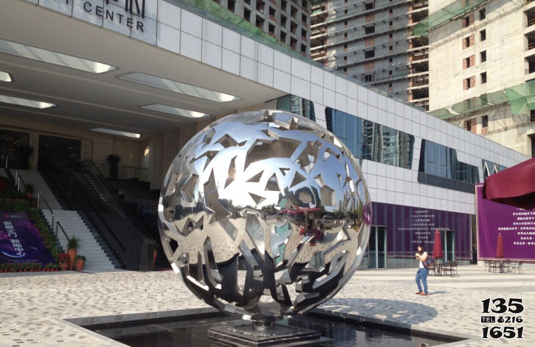 鏤空球雕塑-大型戶外不銹鋼鏤空球雕塑 鏤空球雕塑-大型戶外不銹鋼鏤空球雕塑高清圖片