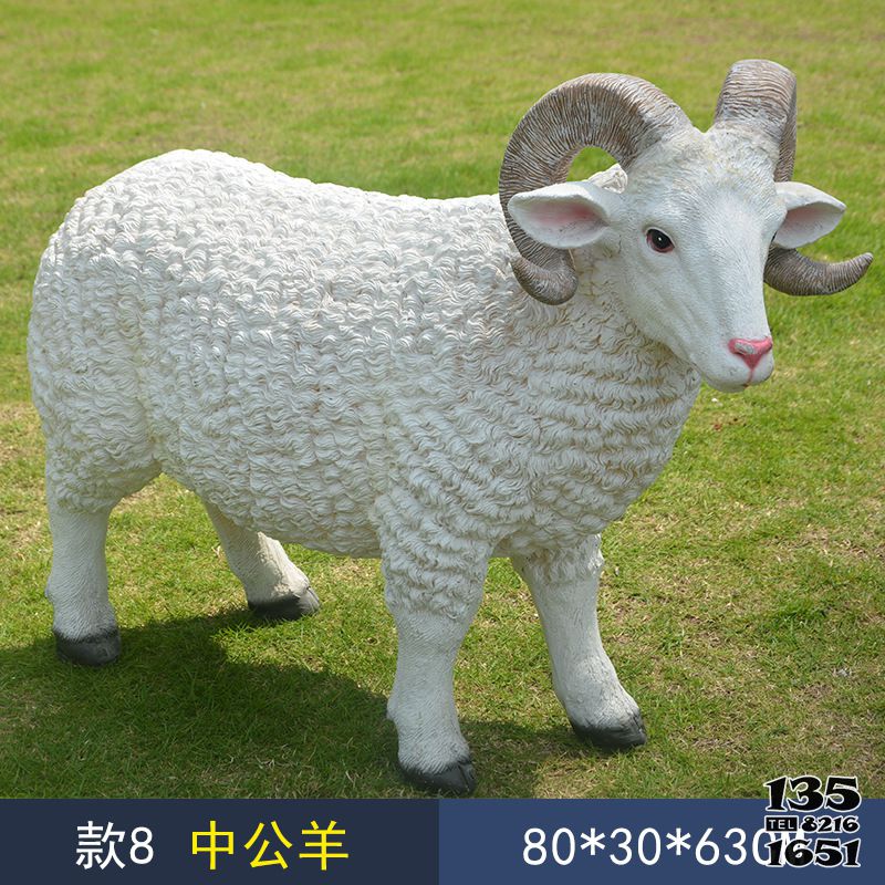 綿羊雕塑-草地上站立的仿真玻璃鋼綿羊雕塑 綿羊雕塑-草地上站立的仿真玻璃鋼綿羊雕塑高清圖片