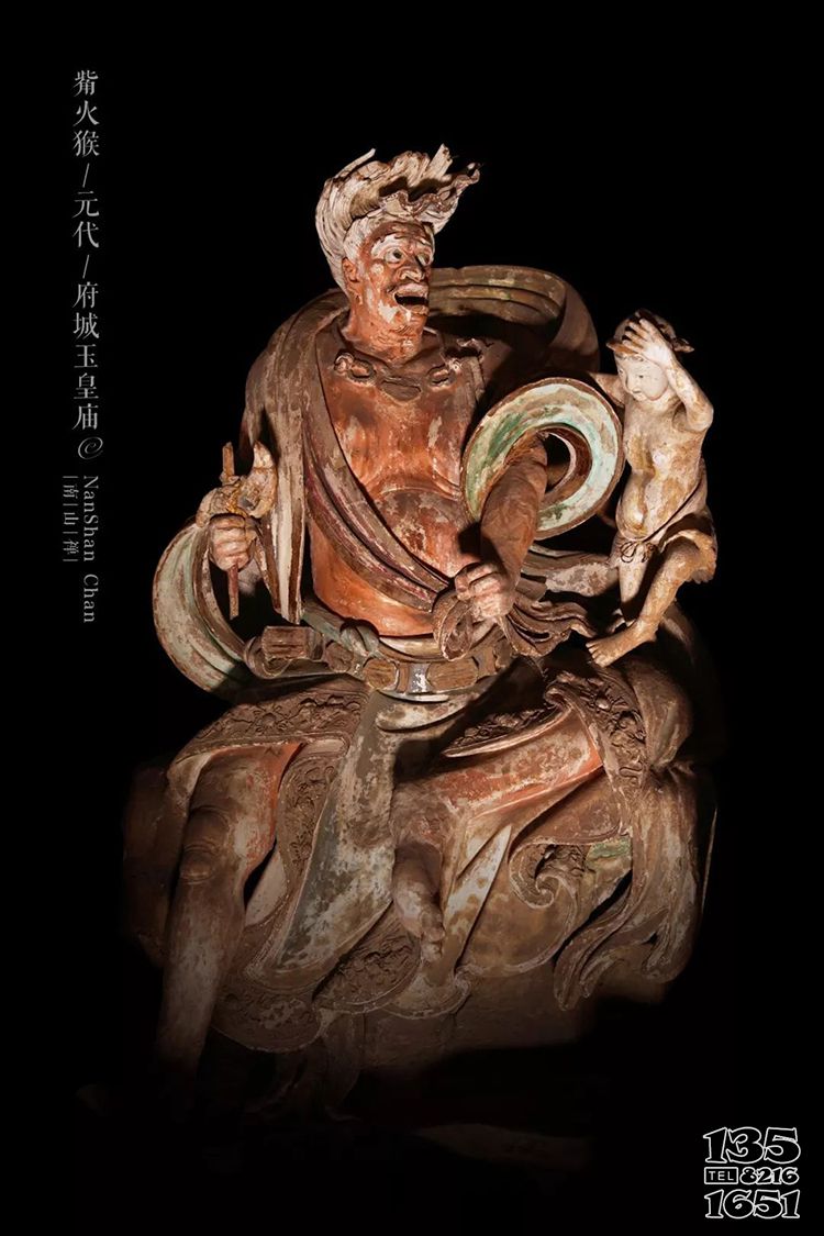猴子雕塑-寺廟擺放的玻璃鋼創意猴子雕塑 猴子雕塑-寺廟擺放的玻璃鋼創意猴子雕塑高清圖片