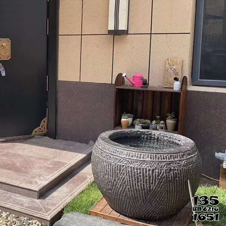 花盆雕塑-庭院仿古花缽魚缸花盆雕塑 花盆雕塑-庭院仿古花缽魚缸花盆雕塑高清圖片