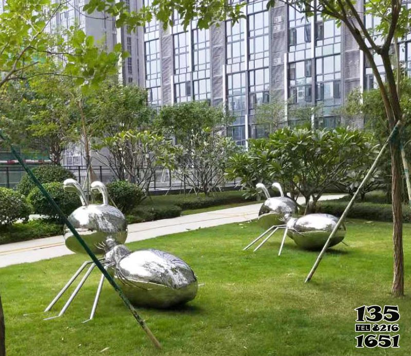 螞蟻雕塑-庭院觀景區擺放可愛不銹鋼螞蟻雕塑 螞蟻雕塑-庭院觀景區擺放可愛不銹鋼螞蟻雕塑高清圖片