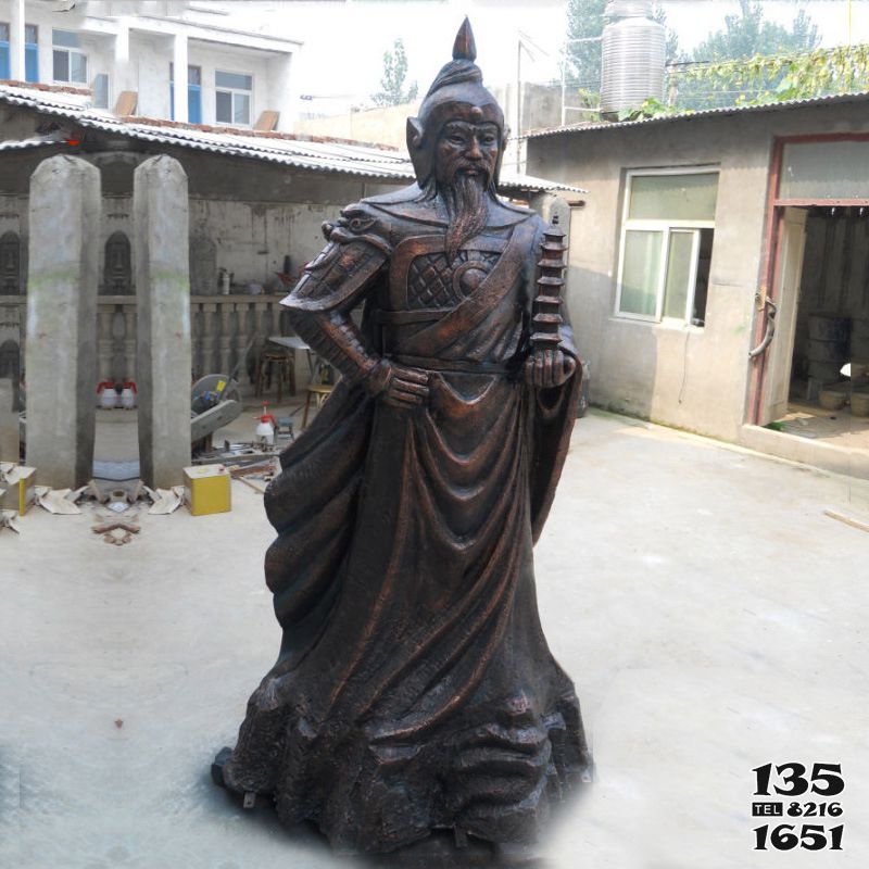 人物雕塑-戰(zhàn)神托塔天王李靖玻璃鋼鑄銅雕塑
