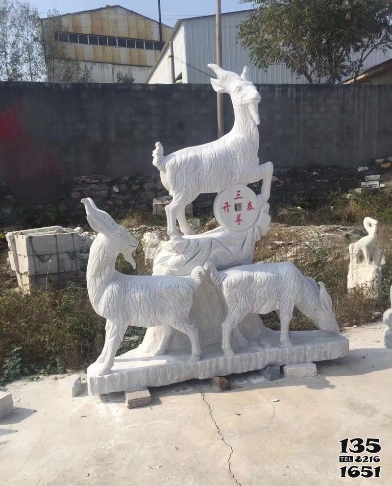 三羊開泰雕塑-景區(qū)十二生肖羊漢白玉石雕三羊開泰雕塑 三羊開泰雕塑-景區(qū)十二生肖羊漢白玉石雕三羊開泰雕塑高清圖片