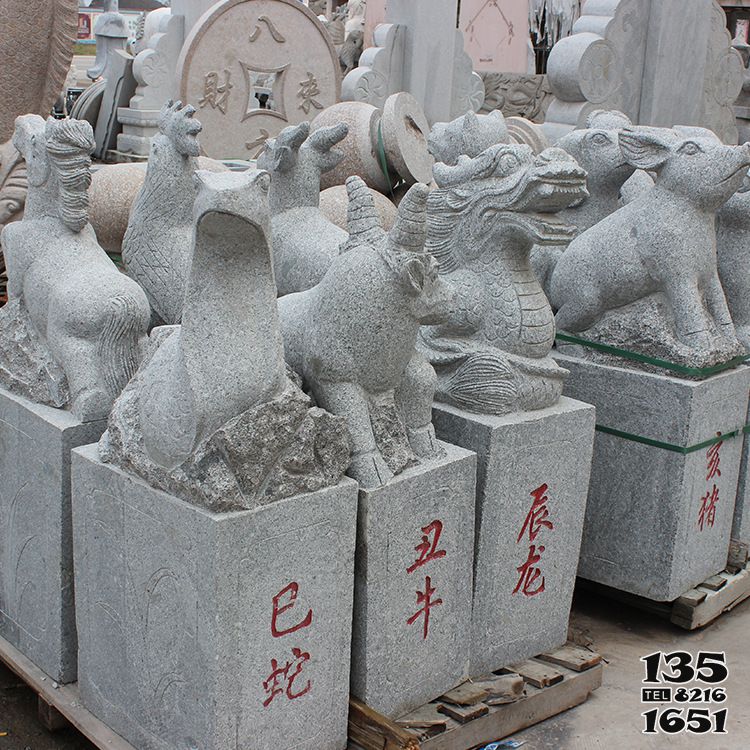 生肖雕塑-公園庭院大理石石雕十二生肖雕塑 生肖雕塑-公園庭院大理石石雕十二生肖雕塑