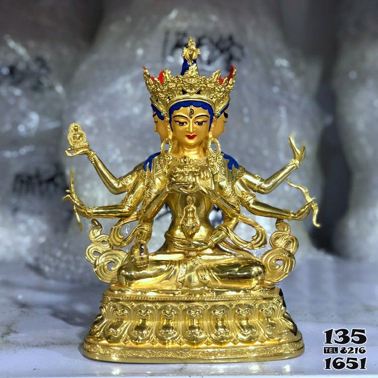 佛母雕塑-寺廟烏瑟膩沙尊鎏金勝佛母雕塑 佛母雕塑-寺廟烏瑟膩沙尊鎏金勝佛母雕塑高清圖片
