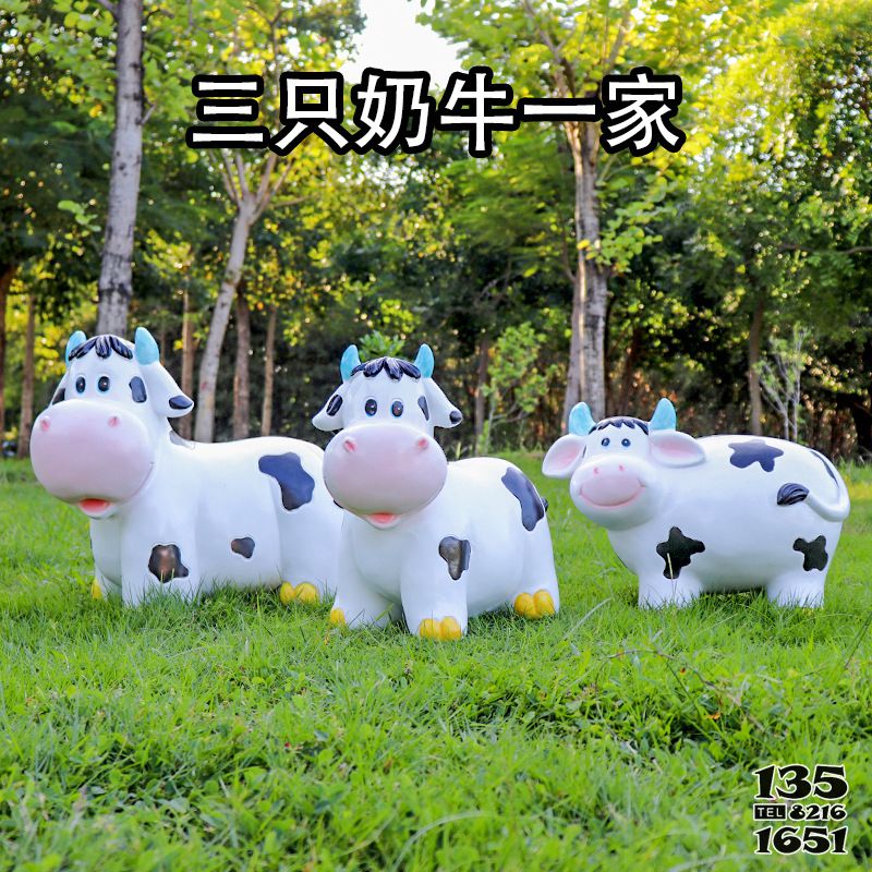 牛雕塑-庭院擺件一家三口玻璃鋼牛雕塑 牛雕塑-庭院擺件一家三口玻璃鋼牛雕塑高清圖片