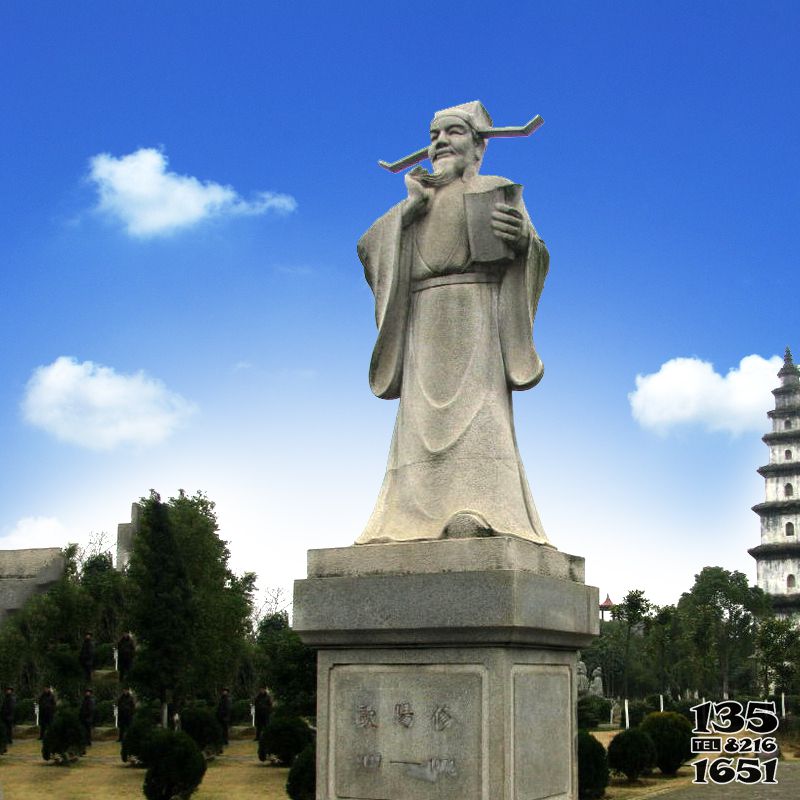 歐陽修雕塑-庭院公園北宋文學家唐宋八大家之歐陽修青石雕像 歐陽修雕塑-庭院公園北宋文學家唐宋八大家之歐陽修青石雕像