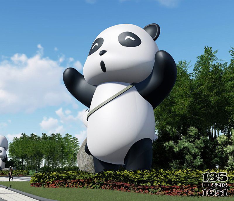 熊貓雕塑-小區廣場花園擺放大型卡通彩繪玻璃鋼熊貓雕塑 熊貓雕塑-小區廣場花園擺放大型卡通彩繪玻璃鋼熊貓雕塑高清圖片