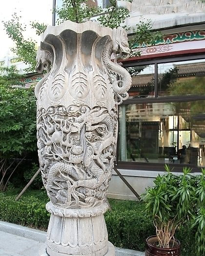 花瓶雕塑-博物館城市廣場漢白玉龍騰花瓶石雕 花瓶雕塑-博物館城市廣場漢白玉龍騰花瓶石雕高清圖片