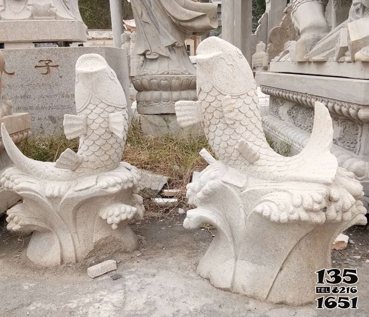 鯉魚(yú)雕塑-公園擺放的漢白玉 石雕創(chuàng)意鯉魚(yú)雕塑 鯉魚(yú)雕塑-公園擺放的漢白玉 石雕創(chuàng)意鯉魚(yú)雕塑高清圖片