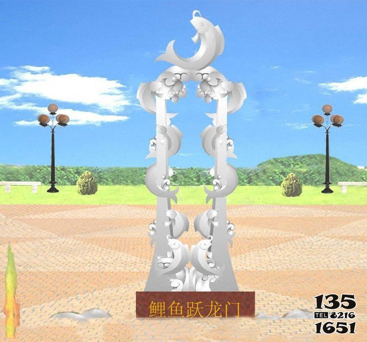 鯉魚雕塑-廣場上擺放的多條玻璃鋼創意鯉魚雕塑 鯉魚雕塑-廣場上擺放的多條玻璃鋼創意鯉魚雕塑高清圖片