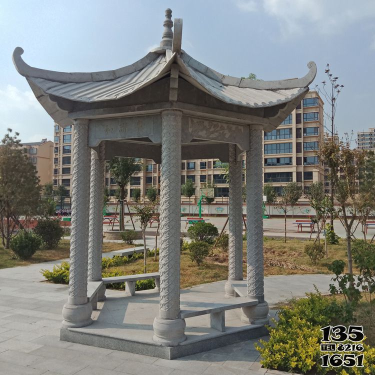 涼亭雕塑-學院操場休閑區擺放古建筑涼亭座椅 涼亭雕塑-學院操場休閑區擺放古建筑涼亭座椅高清圖片