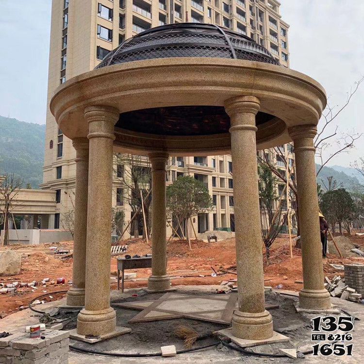 涼亭雕塑-小區(qū)廣場擺放花崗巖羅馬柱歐石涼亭雕塑 涼亭雕塑-小區(qū)廣場擺放花崗巖羅馬柱歐石涼亭雕塑高清圖片