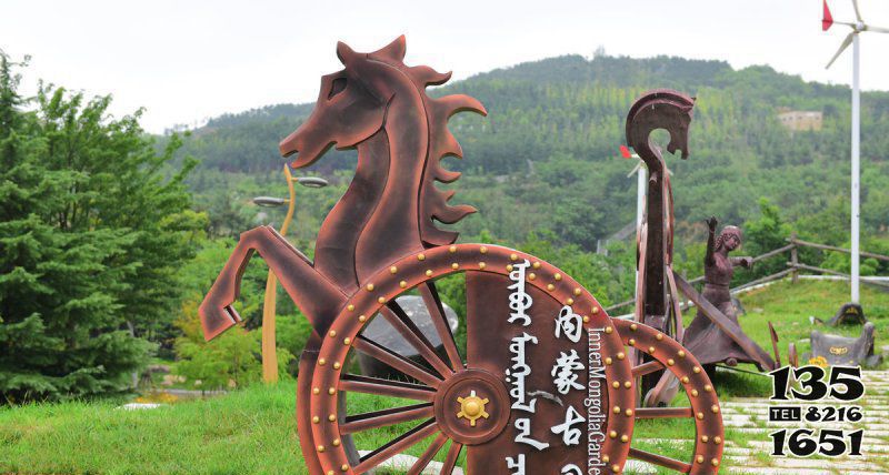 馬車雕塑-景區廣場公園抽象簡約紫銅馬車雕塑 馬車雕塑-景區廣場公園抽象簡約紫銅馬車雕塑高清圖片