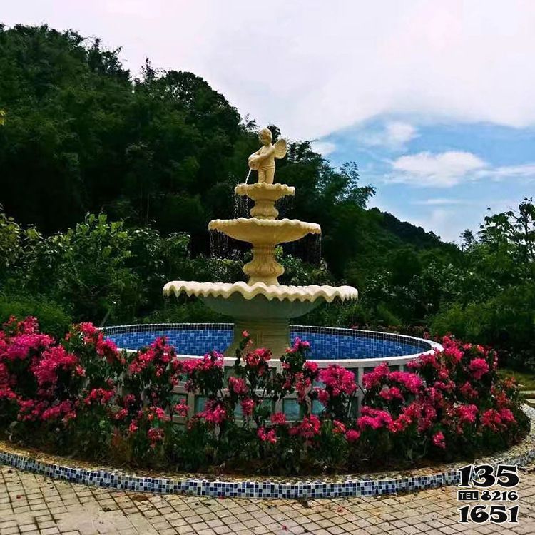 噴泉雕塑-城市花園人造砂巖噴泉雕塑 噴泉雕塑-城市花園人造砂巖噴泉雕塑高清圖片