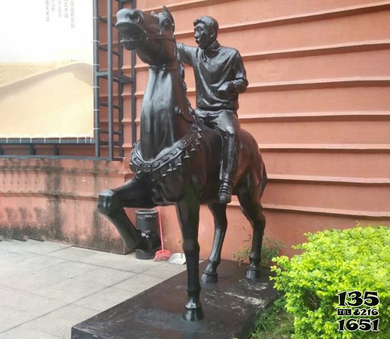 騎馬雕塑-公園銅雕現代人騎馬雕塑 騎馬雕塑-公園銅雕現代人騎馬雕塑高清圖片