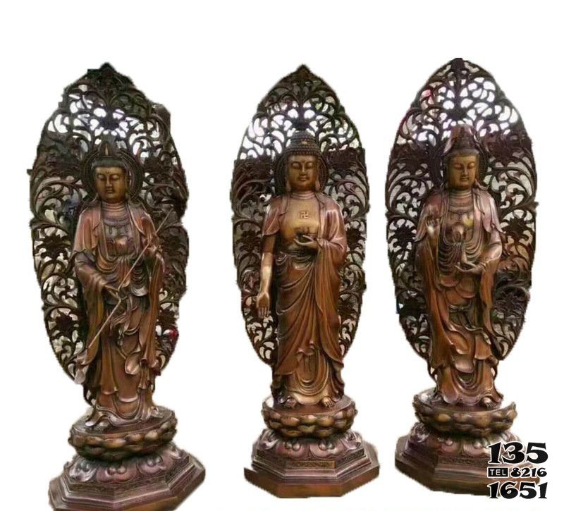 三圣雕塑-宗教廟宇西方銅雕三圣雕塑 三圣雕塑-宗教廟宇西方銅雕三圣雕塑高清圖片