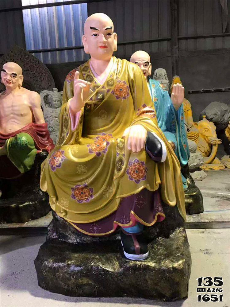 十八羅漢雕塑-玻璃鋼彩繪大型寺廟景觀十八羅漢雕塑 十八羅漢雕塑-玻璃鋼彩繪大型寺廟景觀十八羅漢雕塑高清圖片
