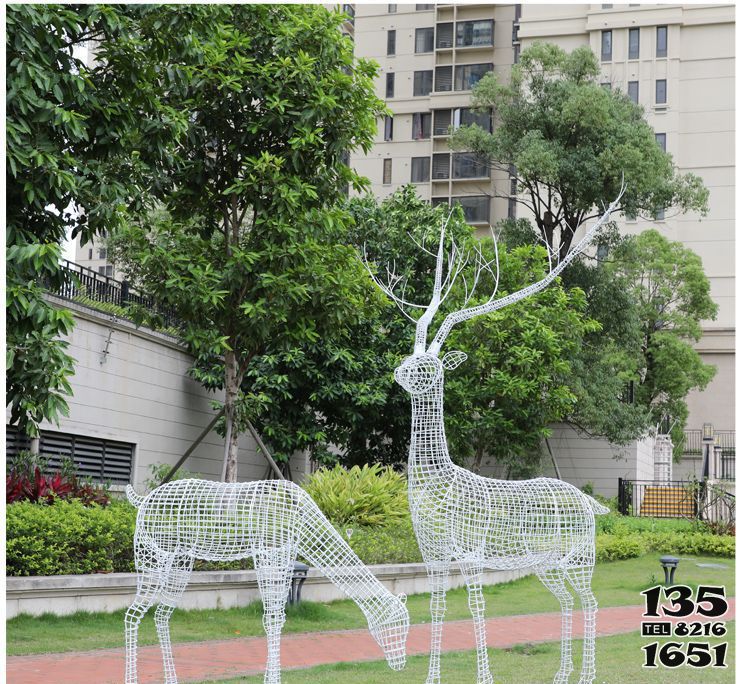 梅花鹿雕塑-公園鏤空創意戶外園林景觀梅花鹿雕塑 梅花鹿雕塑-公園鏤空創意戶外園林景觀梅花鹿雕塑高清圖片