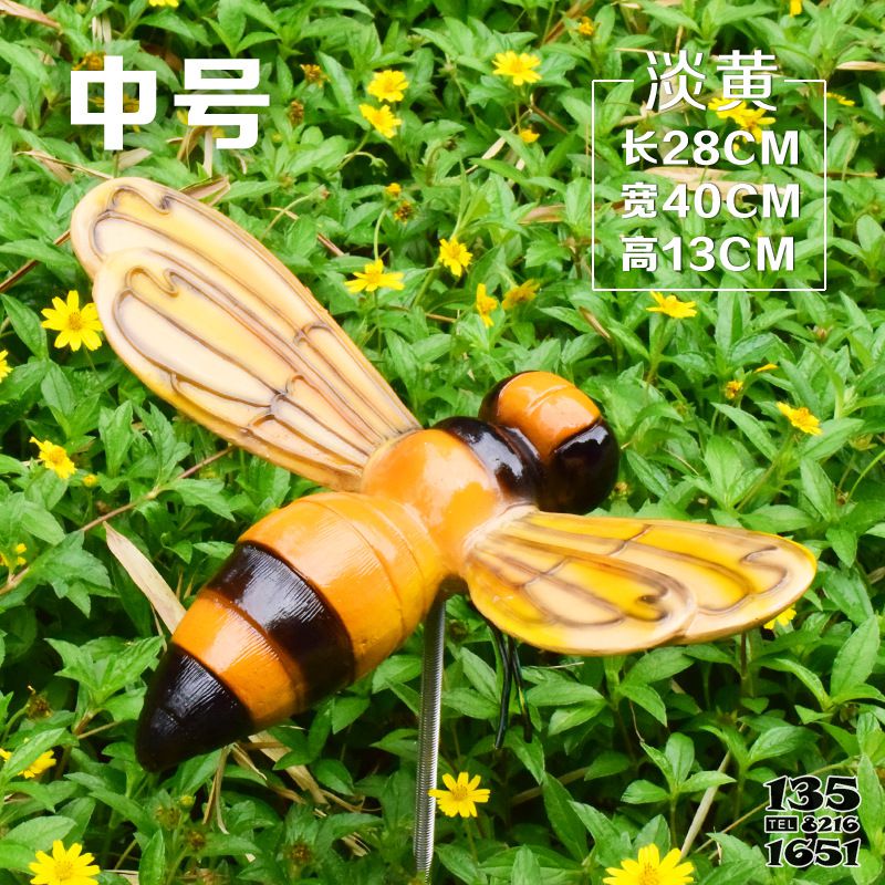 蜜蜂雕塑-兒童校園彩繪飛翔中號玻璃鋼蜜蜂雕塑 蜜蜂雕塑-兒童校園彩繪飛翔中號玻璃鋼蜜蜂雕塑高清圖片