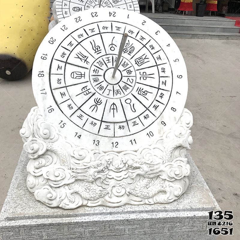 日晷雕塑-漢白玉石雕浮雕日晷雕塑 日晷雕塑-漢白玉石雕浮雕日晷雕塑高清圖片