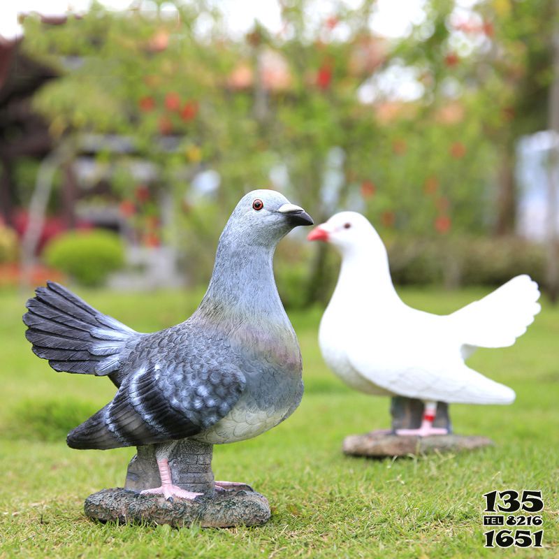 鴿子雕塑-公園草坪創意童趣仿真動物鴿子雕塑 鴿子雕塑-公園草坪創意童趣仿真動物鴿子雕塑高清圖片