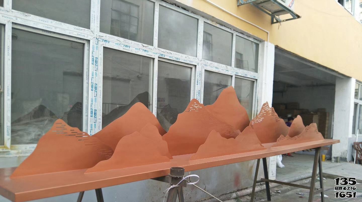 假山雕塑-不銹鋼假山水池景裝飾立體山形山峰雕塑 假山雕塑-不銹鋼假山水池景裝飾立體山形山峰雕塑高清圖片