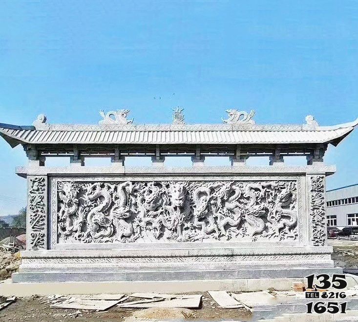 九龍壁雕塑-企業門口處擺放大理石九龍壁雕塑 九龍壁雕塑-企業門口處擺放大理石九龍壁雕塑高清圖片