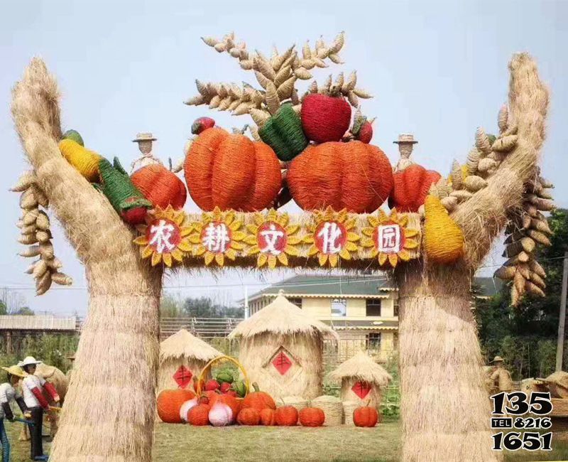 農耕雕塑-農場稻草制作景觀人物卡通造型鄉村草編雕塑 農耕雕塑-農場稻草制作景觀人物卡通造型鄉村草編雕塑高清圖片