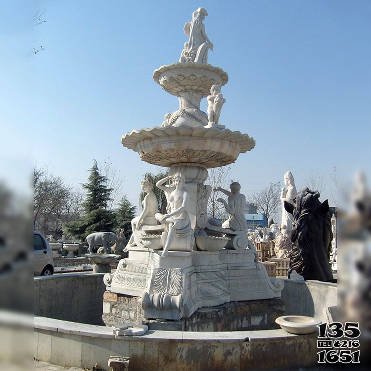 噴泉雕塑-園林景區漢白玉歐式人物噴泉雕塑 噴泉雕塑-園林景區漢白玉歐式人物噴泉雕塑高清圖片