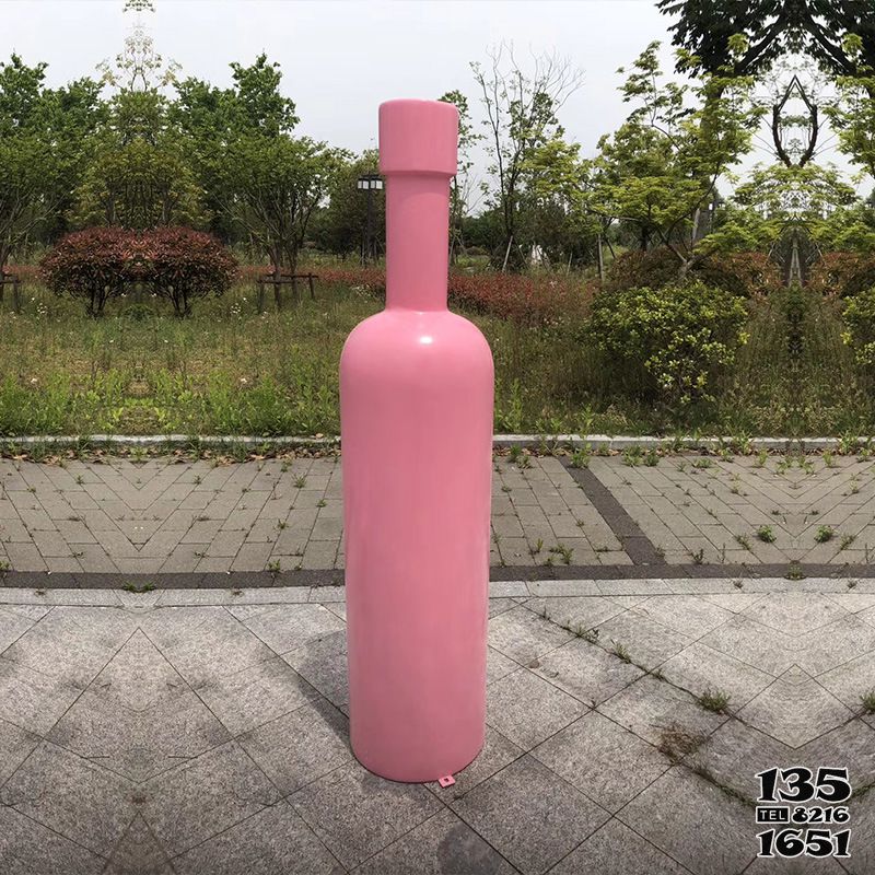 瓶子雕塑-公園海邊創(chuàng)意玻璃鋼粉色瓶子雕塑 瓶子雕塑-公園海邊創(chuàng)意玻璃鋼粉色瓶子雕塑高清圖片