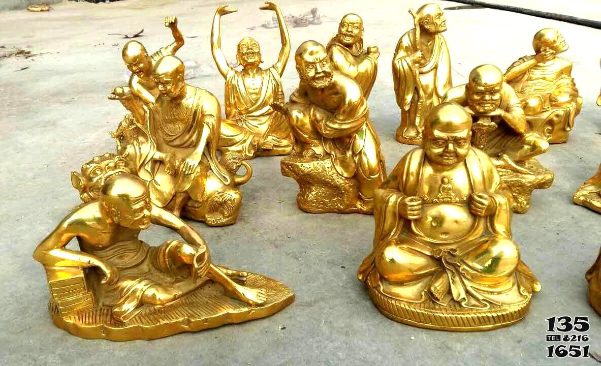 十八羅漢雕塑-不銹鋼噴金烤漆寺廟供奉神佛十八羅漢雕塑 十八羅漢雕塑-不銹鋼噴金烤漆寺廟供奉神佛十八羅漢雕塑高清圖片