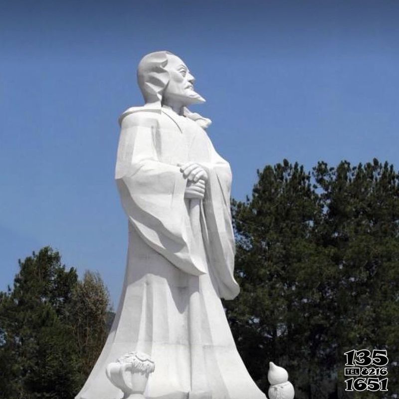 陶淵明石雕-花園廣場漢白玉中國東晉時期著名田園詩人陶淵明石雕 陶淵明石雕-花園廣場漢白玉中國東晉時期著名田園詩人陶淵明石雕高清圖片
