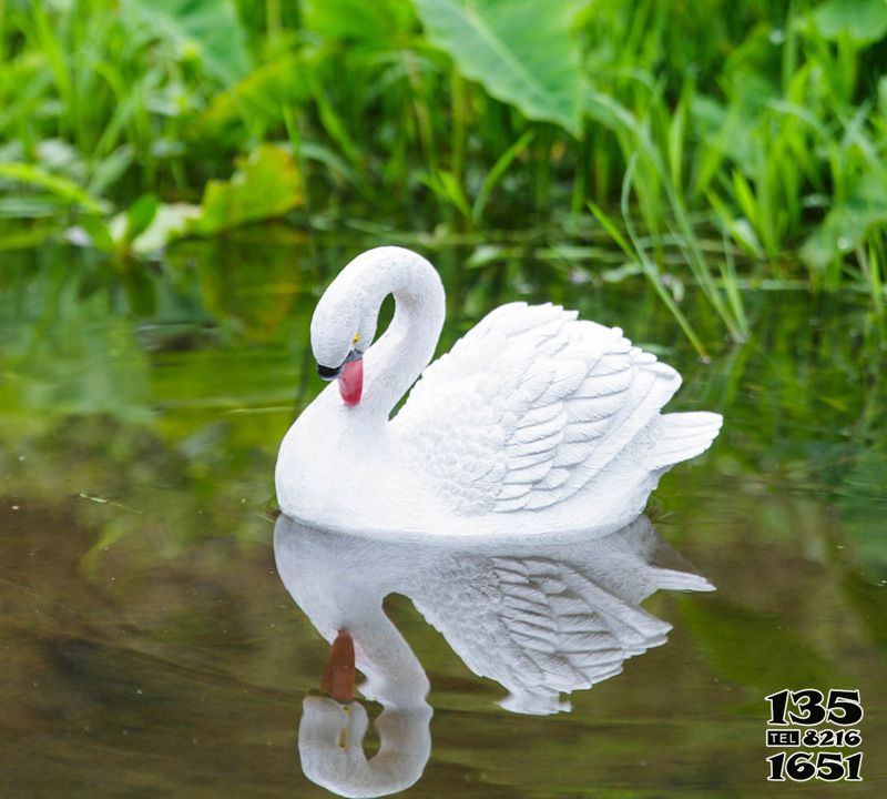 天鵝雕塑-水池庭院景觀樹脂天鵝雕塑 天鵝雕塑-水池庭院景觀樹脂天鵝雕塑高清圖片