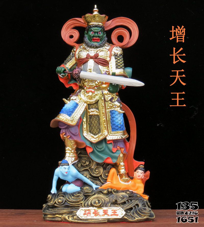天王雕塑-寺廟供奉玻璃鋼增長(zhǎng)天王彩繪天王雕塑 天王雕塑-寺廟供奉玻璃鋼增長(zhǎng)天王彩繪天王雕塑高清圖片