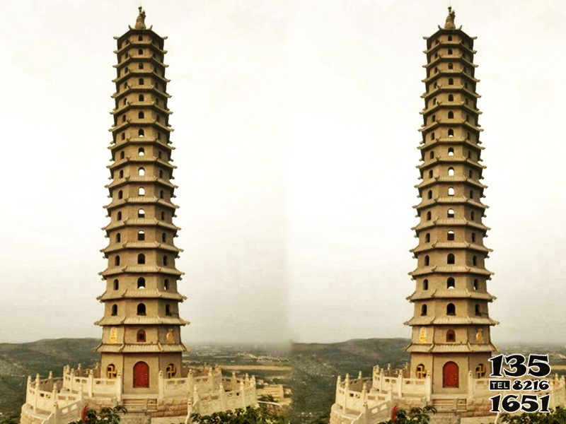 佛塔雕塑-寺院千佛塔雕刻 佛塔雕塑-寺院千佛塔雕刻高清圖片