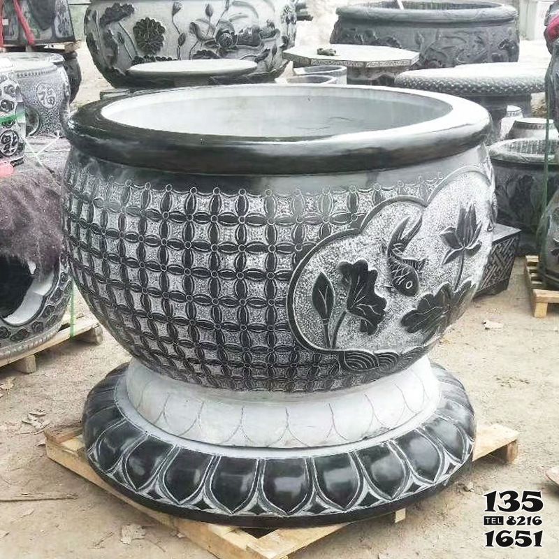 缸雕塑-青石創意浮雕網格大型戶外景觀擺件缸雕塑 缸雕塑-青石創意浮雕網格大型戶外景觀擺件缸雕塑高清圖片