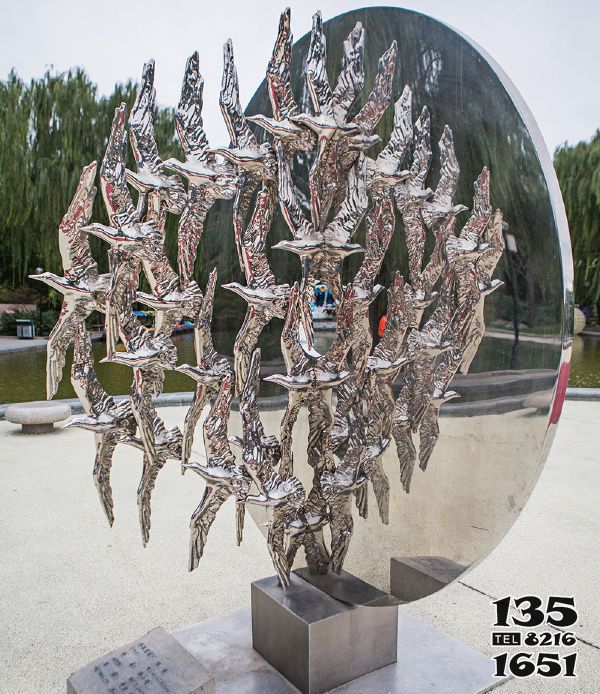 鴿子雕塑-不銹鋼鏡面鍛造鴿子雕塑 鴿子雕塑-不銹鋼鏡面鍛造鴿子雕塑高清圖片