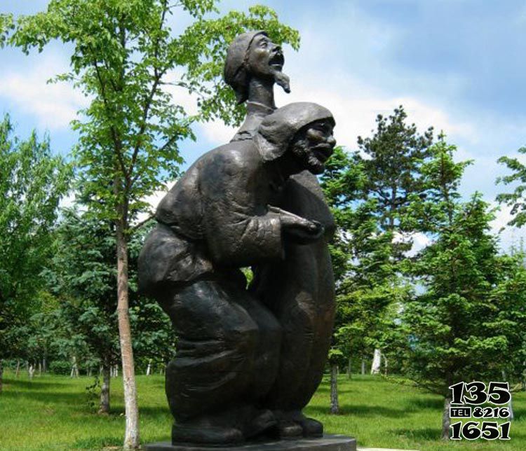 歌唱人物雕塑-公園唱歌的陜西人物銅雕唱雕塑 歌唱人物雕塑-公園唱歌的陜西人物銅雕唱雕塑高清圖片