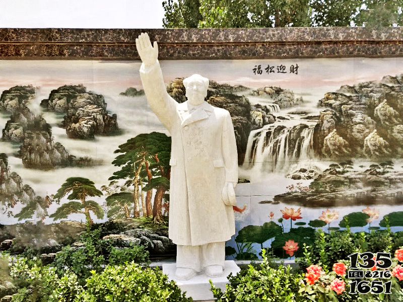 毛澤東雕塑-花園漢白玉石雕浮雕揮手的偉大領袖毛澤東雕塑 毛澤東雕塑-花園漢白玉石雕浮雕揮手的偉大領袖毛澤東雕塑高清圖片