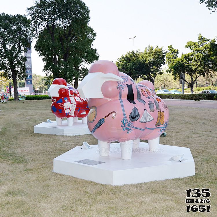 綿羊雕塑-公園擺放的玻璃鋼創意綿羊雕塑 綿羊雕塑-公園擺放的玻璃鋼創意綿羊雕塑高清圖片