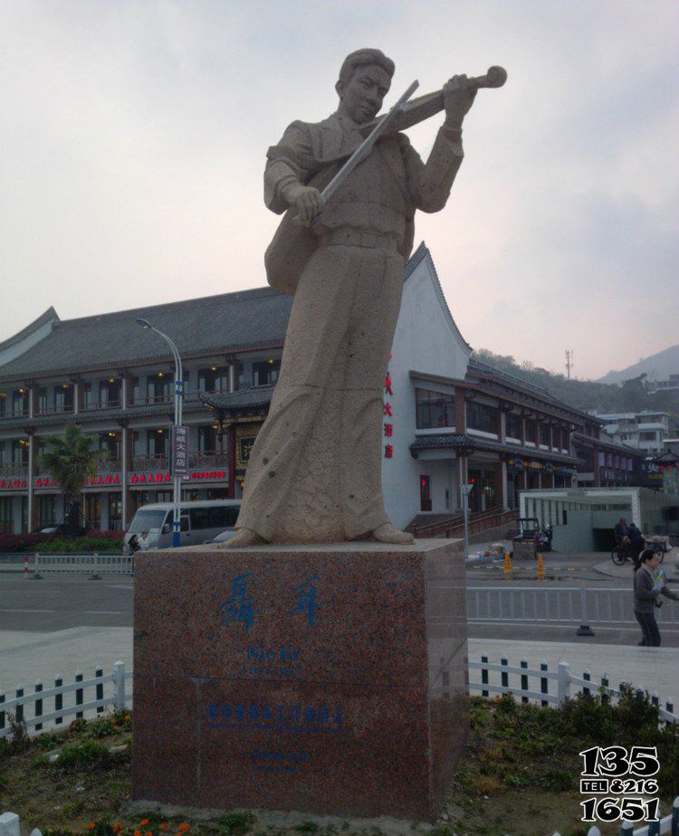 聶耳雕塑-廣場大理石聶耳雕塑 聶耳雕塑-廣場大理石聶耳雕塑高清圖片