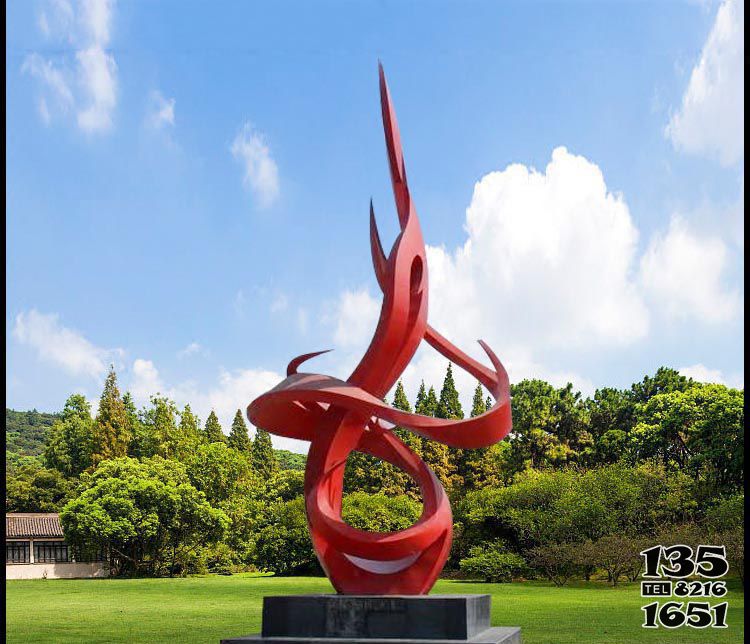 飄帶雕塑-校園景觀不銹鋼紅色創(chuàng)意彩帶雕塑 飄帶雕塑-校園景觀不銹鋼紅色創(chuàng)意彩帶雕塑高清圖片