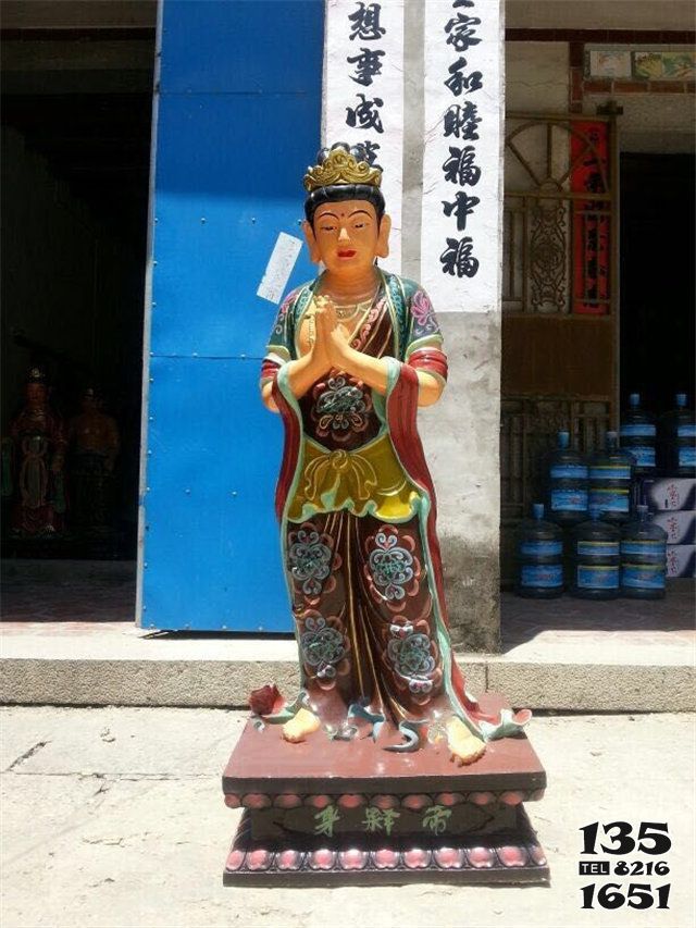三十二應身-帝釋身玻璃鋼彩繪32應身神像 三十二應身-帝釋身玻璃鋼彩繪32應身神像高清圖片