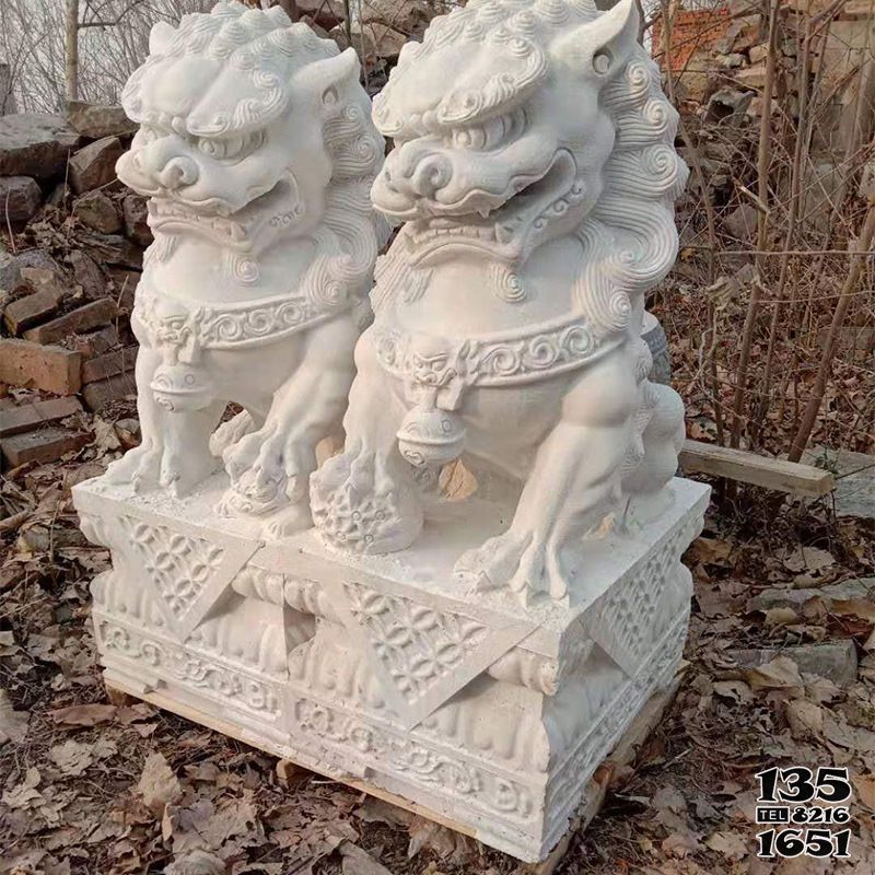 獅子雕塑-園林漢白玉石雕浮雕仿真戶外景觀獅子雕塑 獅子雕塑-園林漢白玉石雕浮雕仿真戶外景觀獅子雕塑高清圖片