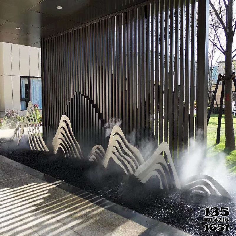 假山雕塑-室內外不銹鋼水景假山雕塑擺件 假山雕塑-室內外不銹鋼水景假山雕塑擺件高清圖片