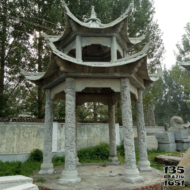 涼亭雕塑-村莊戶外景觀擺放休息仿古涼亭 涼亭雕塑-村莊戶外景觀擺放休息仿古涼亭高清圖片