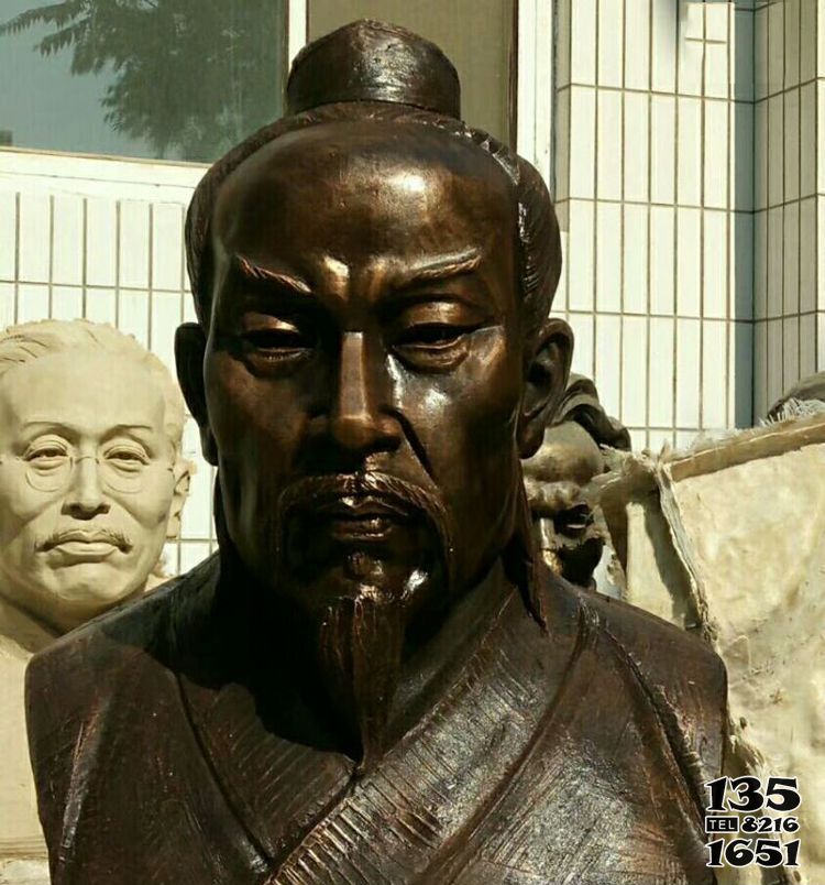 孟子雕塑-園林校園思想家孟子胸像玻璃鋼仿銅雕塑 孟子雕塑-園林校園思想家孟子胸像玻璃鋼仿銅雕塑高清圖片