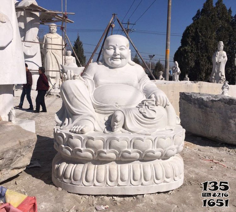 彌勒佛雕塑-景區大型漢白玉石雕大肚子彌勒佛雕塑 彌勒佛雕塑-景區大型漢白玉石雕大肚子彌勒佛雕塑高清圖片